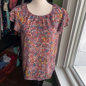 Women's Blouse Size Large Multi-color
